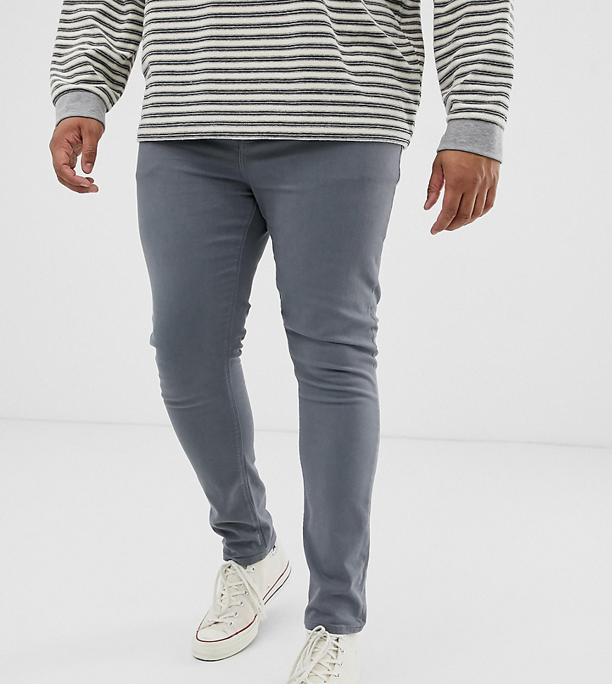 ASOS DESIGN Plus - Superskinny jeans in grijs