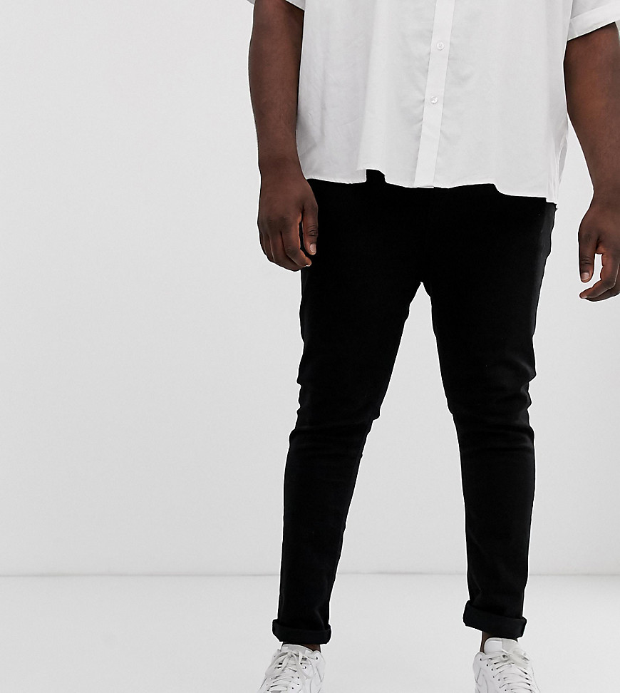 ASOS DESIGN – Plus – Svarta superskinny jeans