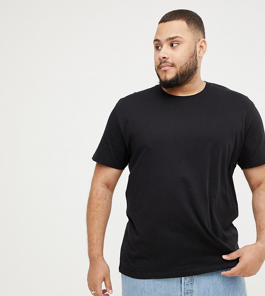 ASOS DESIGN Plus - T-shirt girocollo comoda nera-Nero