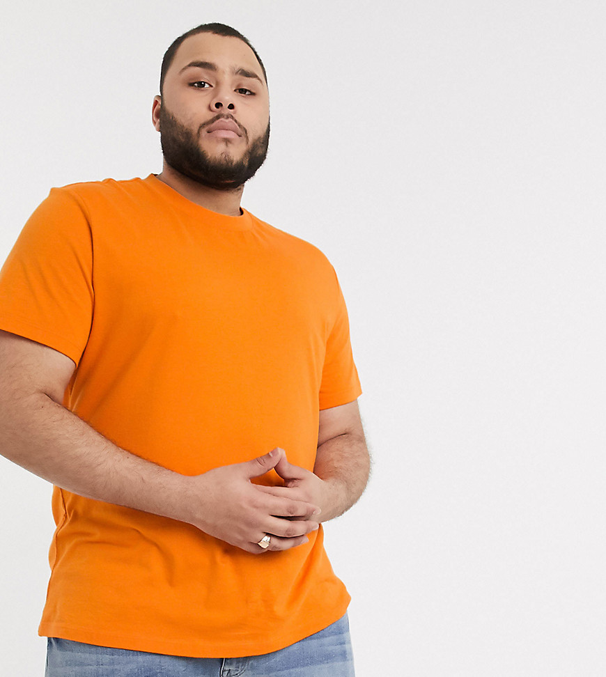ASOS DESIGN Plus - T-shirt girocollo in tessuto organico arancione