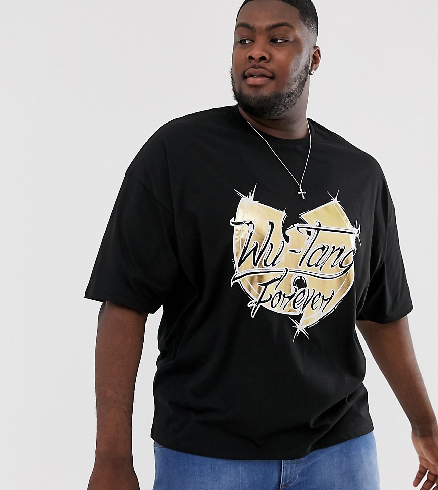 ASOS DESIGN Plus - T-shirt oversize con stampa Wu-Tang Clan-Nero