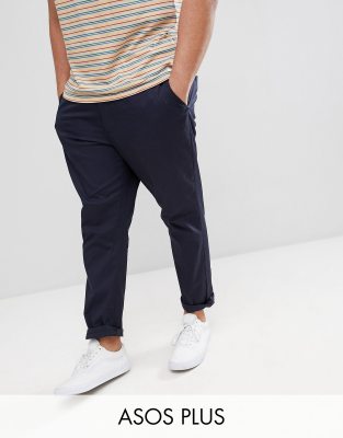 navy tapered chinos