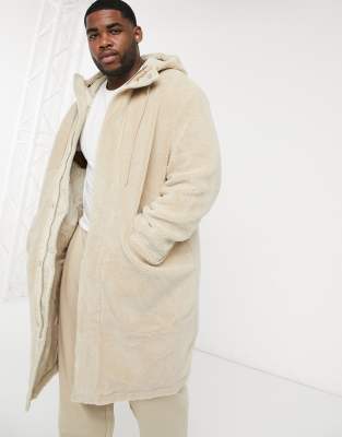 asos design teddy coat