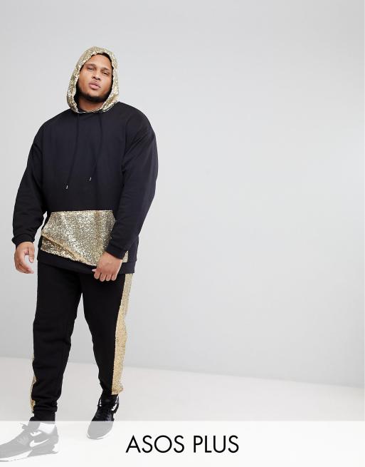 Asos Design Plus Trainingsanzug Mit Langem Oversize Kapuzenpullover