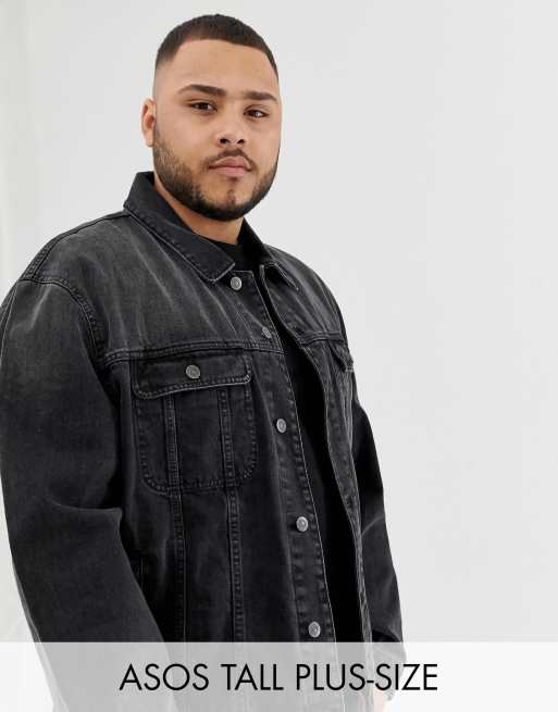 asos plus leather jacket