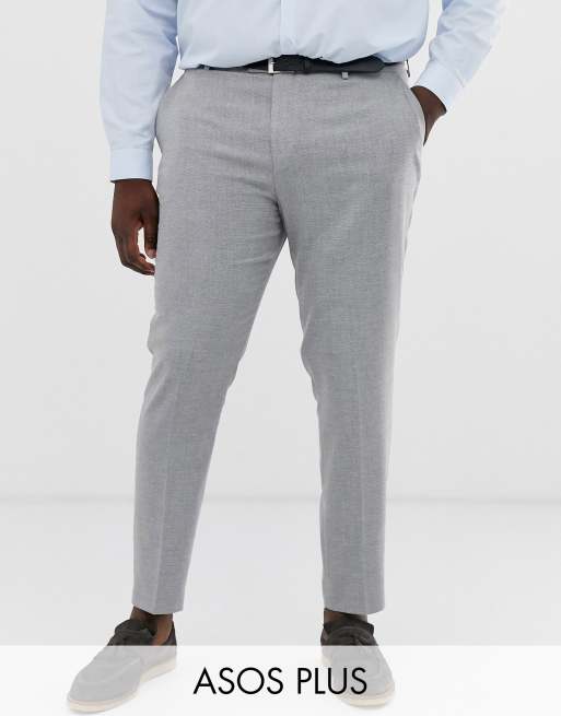 ASOS DESIGN Plus – Enger Hochzeitsanzug mit Mikrostruktur in Grau, 3 von 4