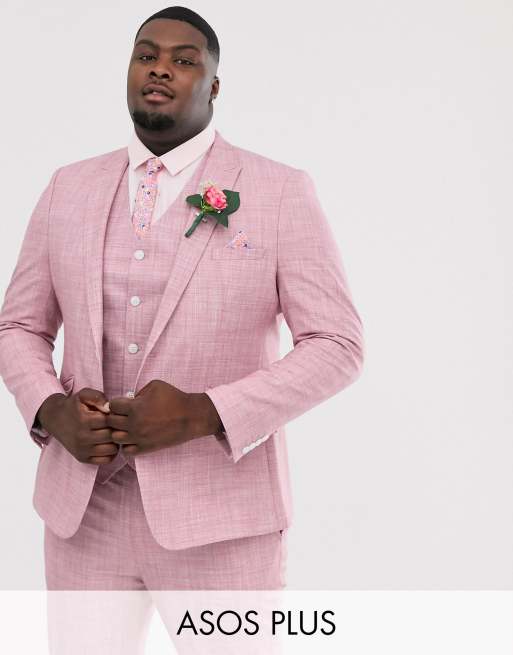 Asos pink hot sale suit mens