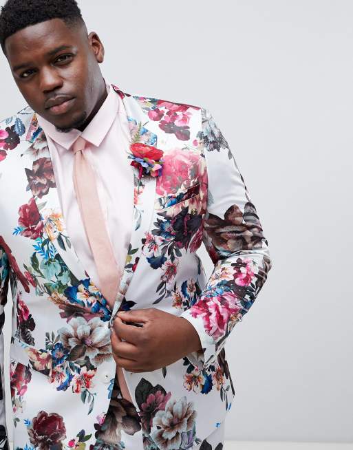 Asos mens hot sale floral blazer