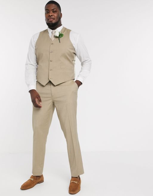 Khaki pants and on sale vest for wedding