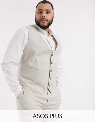 Stretch Linen Suit Vest