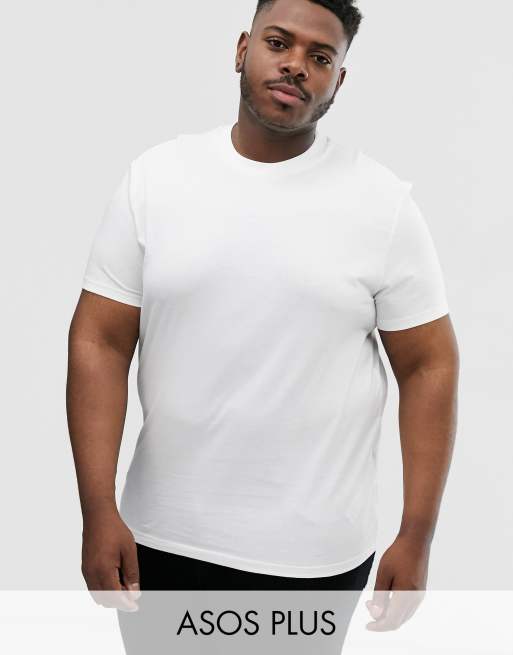 ASOS DESIGN Plus WeiBes T Shirt mit Rundhalsausschnitt