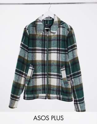 plaid harrington jacket