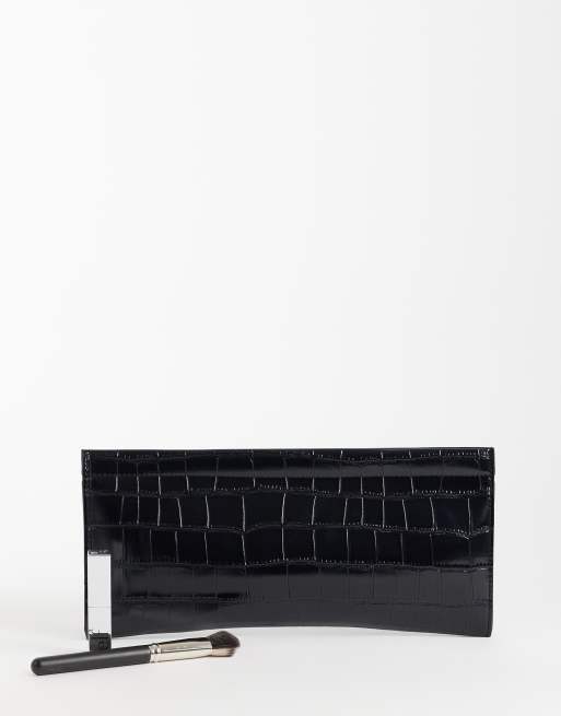 ASOS DESIGN pochette allongée noire effet croco, 2 de 4
