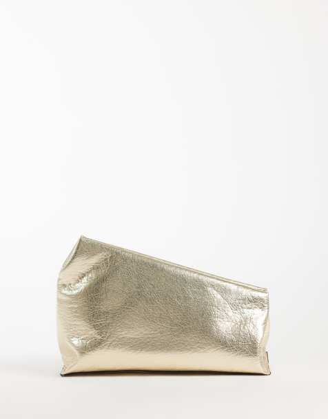 ASOS DESIGN pochette asymétrique dorée métallisée - view 1