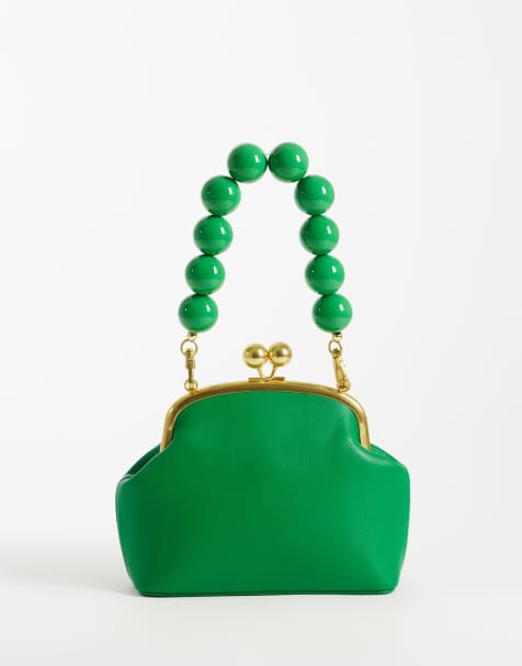 ASOS DESIGN - Pochette avec poignée boule en résine - Vert - view 1