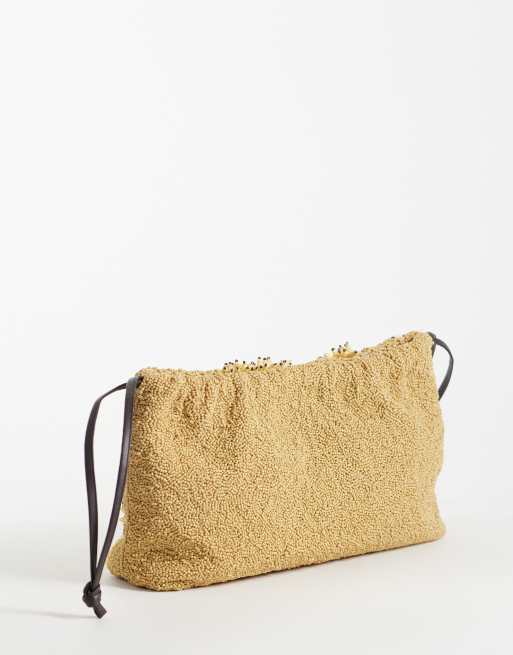 ASOS DESIGN pochette con decorazioni floreali gialla, 4 di 4