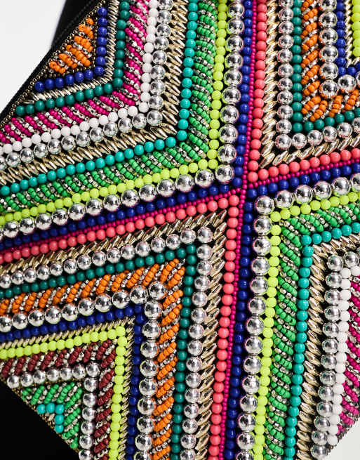 ASOS DESIGN - Pochette con perline colorate vivaci, 3 di 4