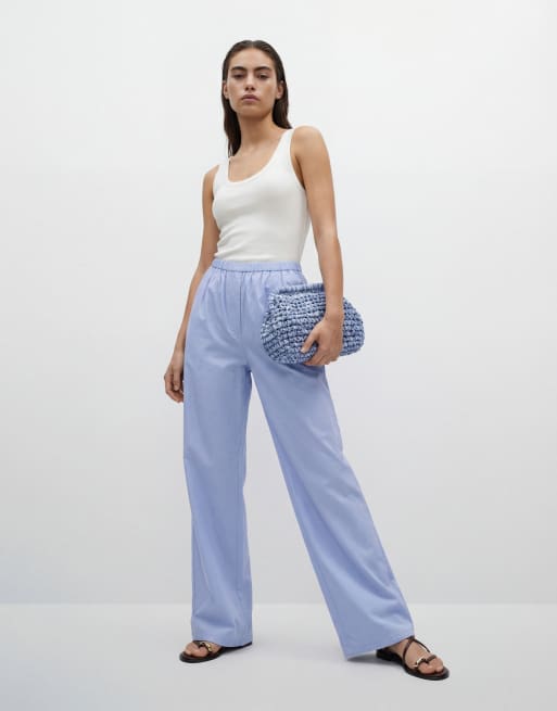 ASOS DESIGN - Pochette en paille crochetée à la main avec bandoulière amovible - Bleu, 9 de 11