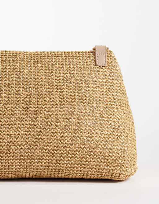ASOS DESIGN - Pochette in paglia naturale con manico in resina, 4 di 4