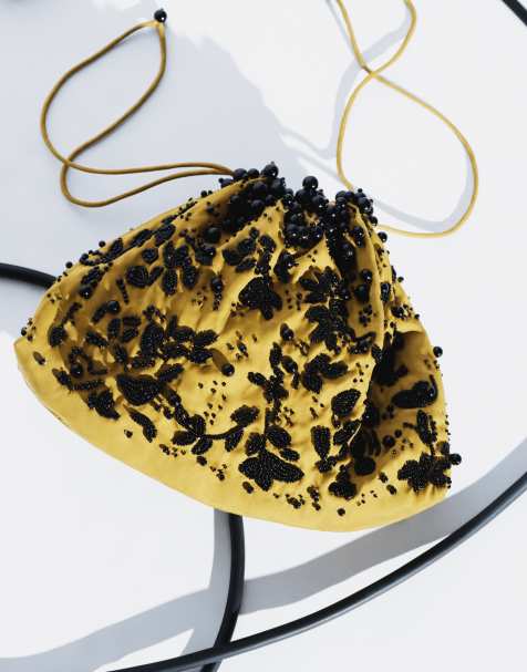 ASOS DESIGN pochette ornée en moutarde - view 1