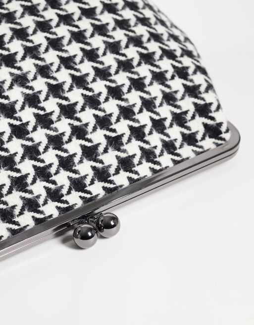 ASOS DESIGN pochette oversize con motivo pied de poule, 4 di 4