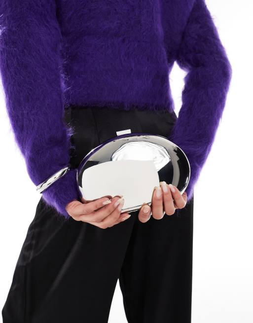ASOS DESIGN - Pochette rigide en métal à bandoulière - Argenté brillant, 2 de 4