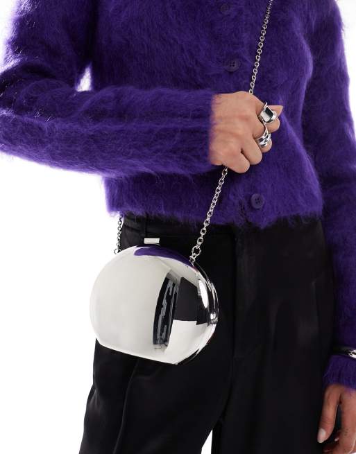 ASOS DESIGN - Pochette rigide en métal à bandoulière - Argenté brillant, 3 de 4