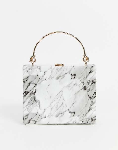 ASOS DESIGN - Pochette rigide fini marbré
