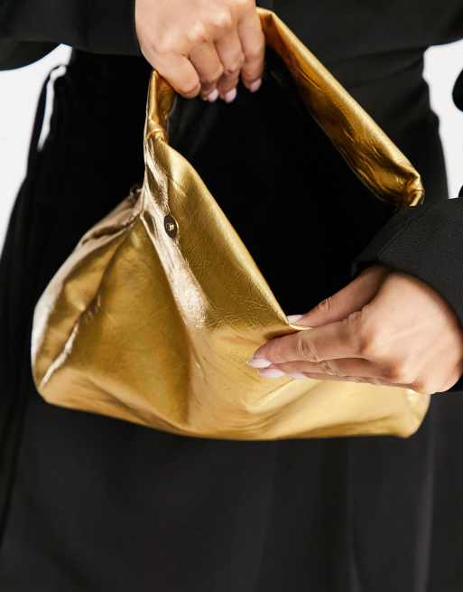 ASOS DESIGN Pochette rolltop color oro iridescente ASOS