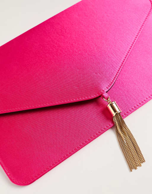 ASOS DESIGN - Pochette satinée à pampilles - Rose, 2 de 4