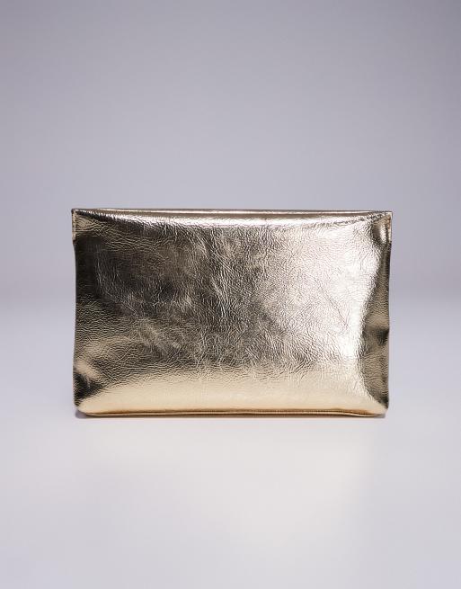 ASOS DESIGN - Pochette zippée sur le haut - Doré, 2 de 4