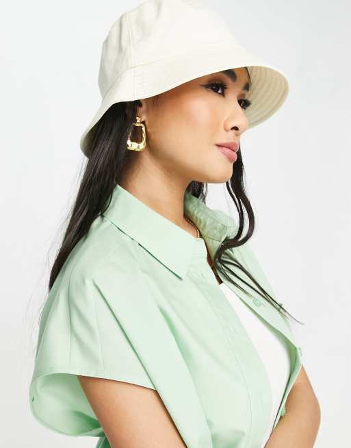 ASOS DESIGN – Płócienny kapelusz typu bucket w kolorze ecru, 2 z 4