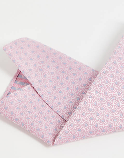 Asos Men Accessories Ties Pocket Squares Pocket square in retro pink and blue pattern 