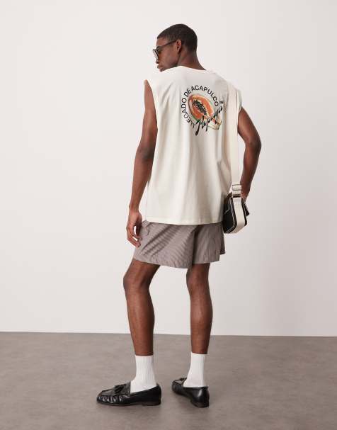 ASOS DESIGN relaxed fit fruit print tank in ecu