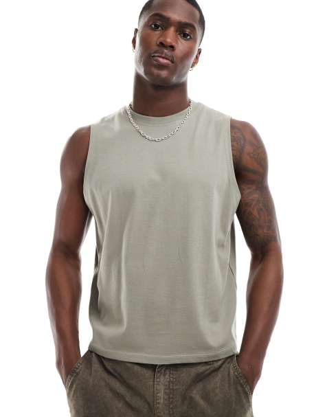 ASOS DESIGN – Podkoszulek o pudełkowym kroju w kolorze khaki - view 1