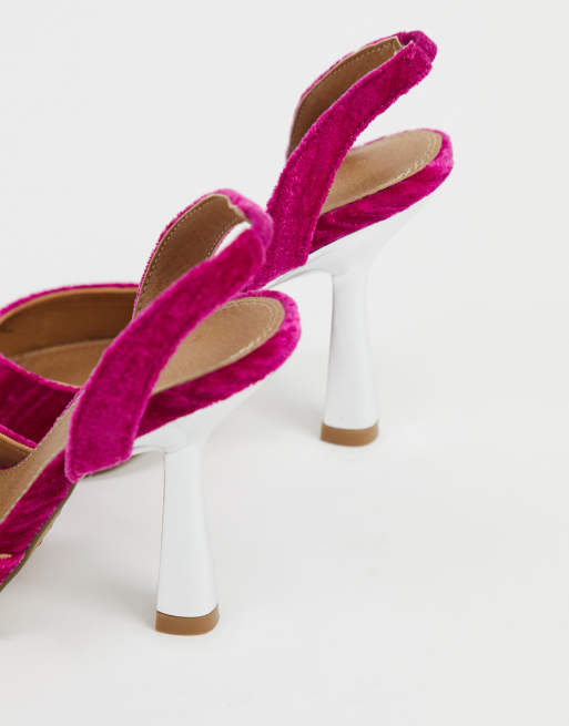 Hot pink hot sale velvet heels