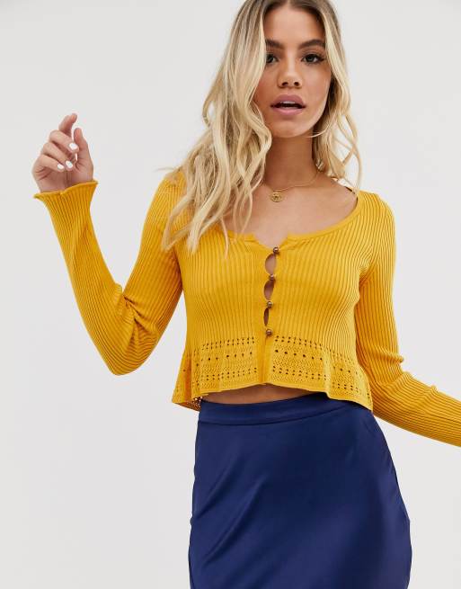 Asos mustard cardigan store