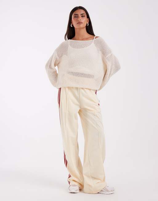 ASOS DESIGN pointelle relaxed fit sweater in ecru, 4 of 4