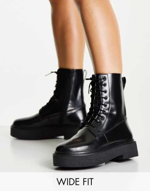 ASOS DESIGN Pointure large Acolade Bottines plates lacets