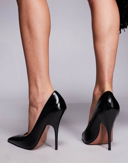 ASOS DESIGN Poison super high heeled pumps in black