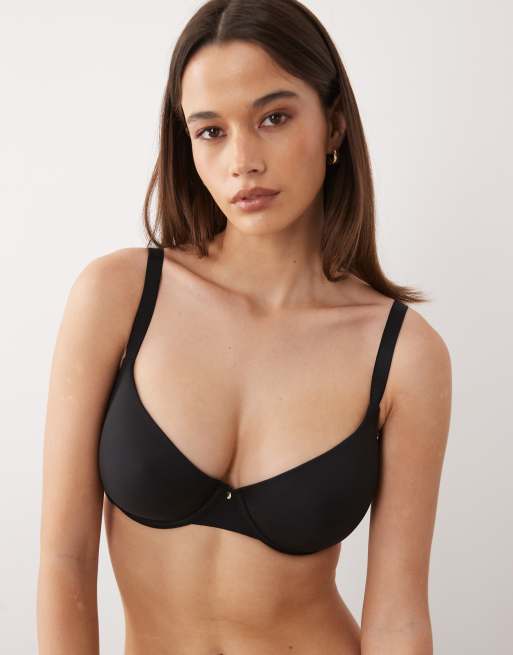 ASOS DESIGN - Poitrines généreuses - Soutien-gorge invisible à bonnets moulés - Noir, 4 de 4