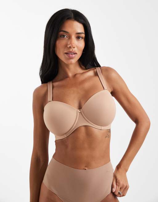 ASOS DESIGN - Poitrines généreuses - Soutien-gorge multipositions avec armatures et bonnets moulés - Beige