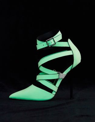 dark teal high heels