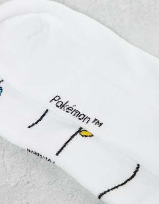 Asos Design Pokémon 3-pack Socks With Christmas Graphic In White
