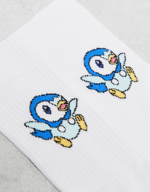 ASOS DESIGN – Pokémon – Białe skarpetki z motywem Piplupa, 2 z 3