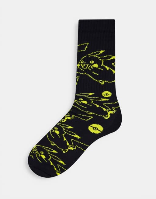 ASOS DESIGN - Pokémon - Confezione da 3 paia di calzini sportivi con Pikachu, 2 di 4