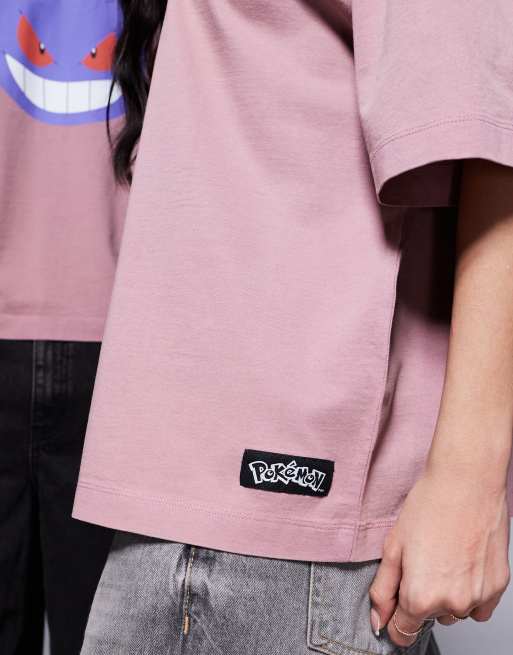 ASOS DESIGN - Pokémon Gengar - Oversized uniseks T-shirt met print in paars met wassing, 2 van 4