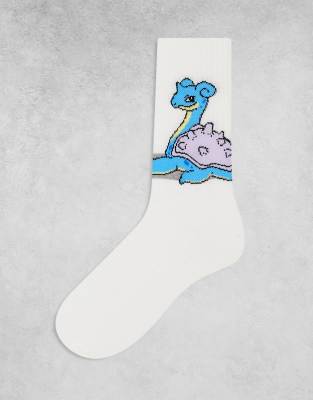 ASOS DESIGN Pokmon Lapras socks in white