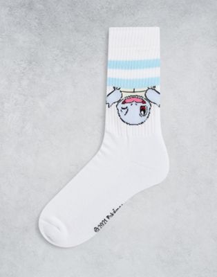 ASOS DESIGN – Pokémon – Socken mit Schiggy-Motiv-Weiß