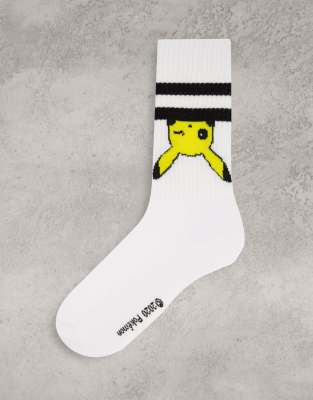 Asos Design Pokemon Sport Sock With Pikachu Design Asos